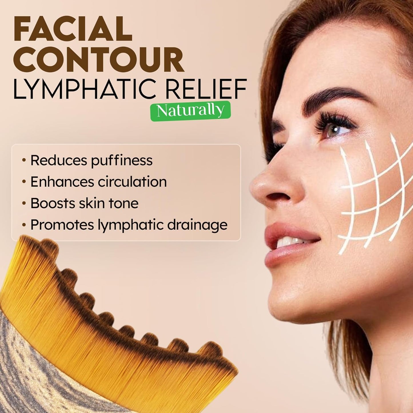 Aeki Lymphatic Contour Face Brush